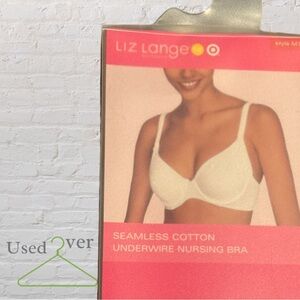 Liz Lange Seamless Cotton Underwire Nursing Bra - White